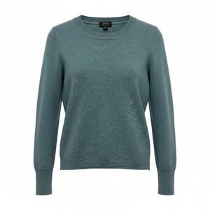 J. Crew Women's Blue Crew Neck Sweater Cashmere